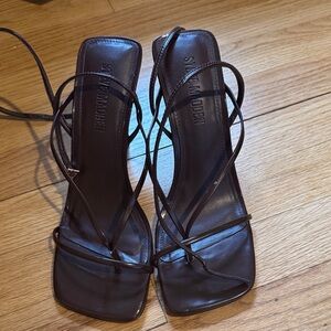 Steve Madden Dark Brown Strappy Heels